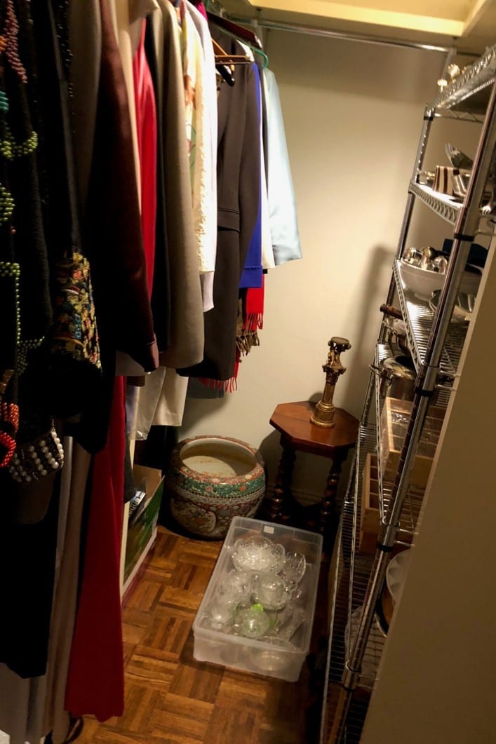 Condo Closet before being converted into a Powder Room