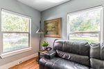 Dallas Remodeled Living Room with Hunter Douglas Pirouette Window Shadings Opened in Greenway Parks, TX ,75209