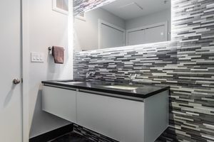 Westside Condo Bathroom Remodel Kohler Cartesia Vanity Dallas 75219