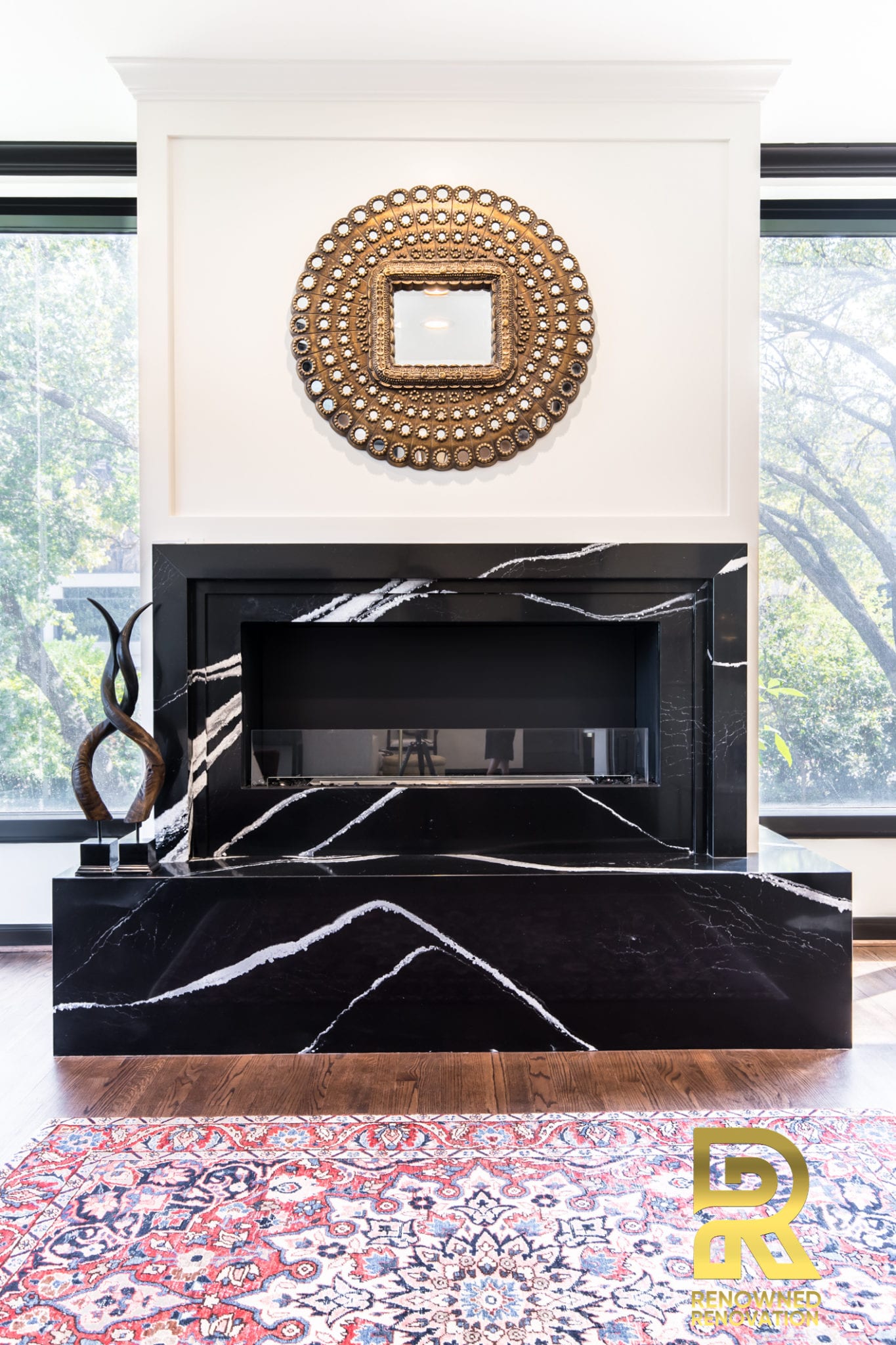 Fireplace with Cambria Quartz Slab